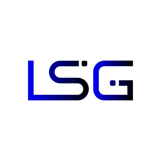 El logotipo de LSG es un monograma, iniciales, marca, letra, sello, diseño de símbolos de tipografía minimalista moderna.