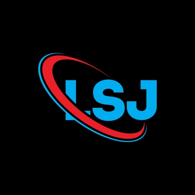 Logotipo LSJ letra LSJ letra diseño de logotipo Iniciales LSJ logotipo vinculado con círculo y mayúscula monograma logotipo LSJ tipografía para negocios de tecnología y marca inmobiliaria