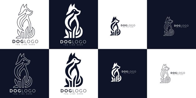 Un logotipo lúdico con un perro