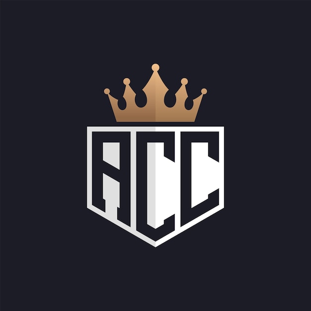El logotipo de lujo de ACC con las iniciales elegantes de ACC, el logotipo de la letra ACC para marcas exclusivas, el monograma de la carta ACC para empresas de alta gama.