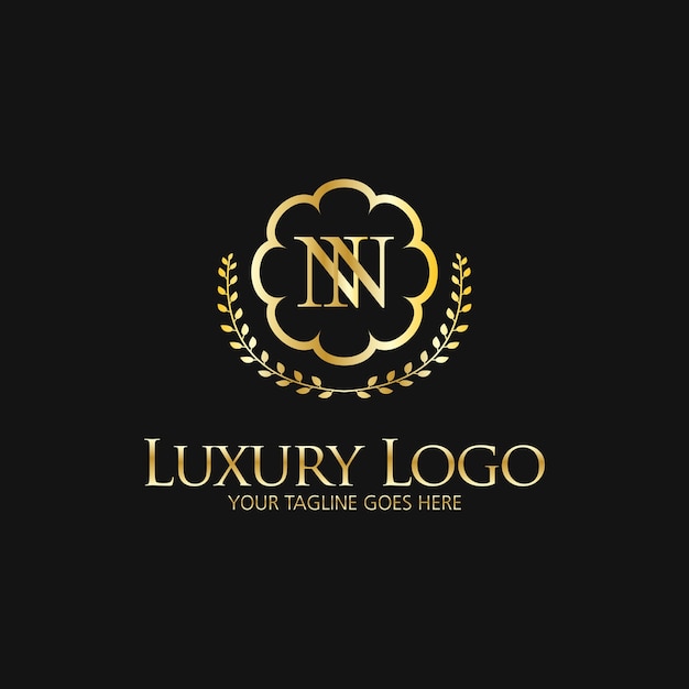 Logotipo de lujo dorado