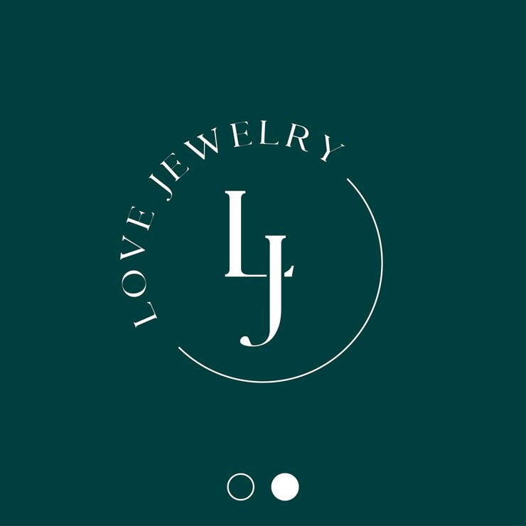 Vector logotipo de lujo emblema monograma lj lj diseño de logotipo de joyería
