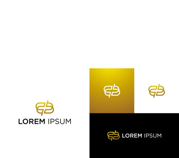 logotipo de lujo para una empresa con las iniciales B