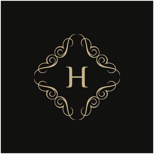 Logotipo de lujo H