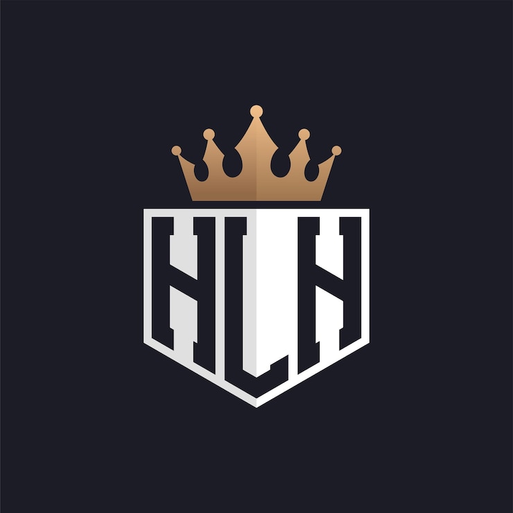 Vector logotipo de lujo hlh con corona iniciales elegantes logotipo de letra hlh para marcas exclusivas monograma de letra h lh para empresas de alta gama
