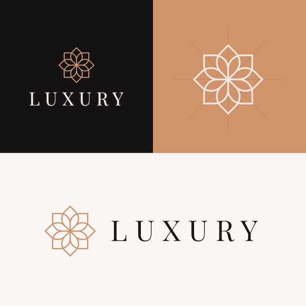Logotipo de lujo para hoteles, restaurantes y más ilustraciones vectoriales.