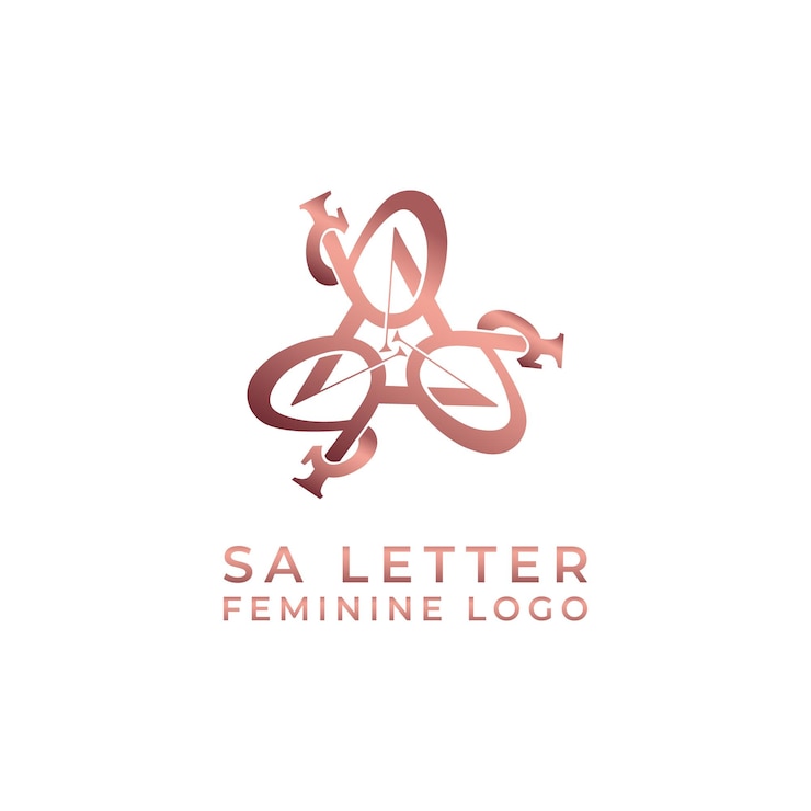 Vector el logotipo de lujo de la letra sa