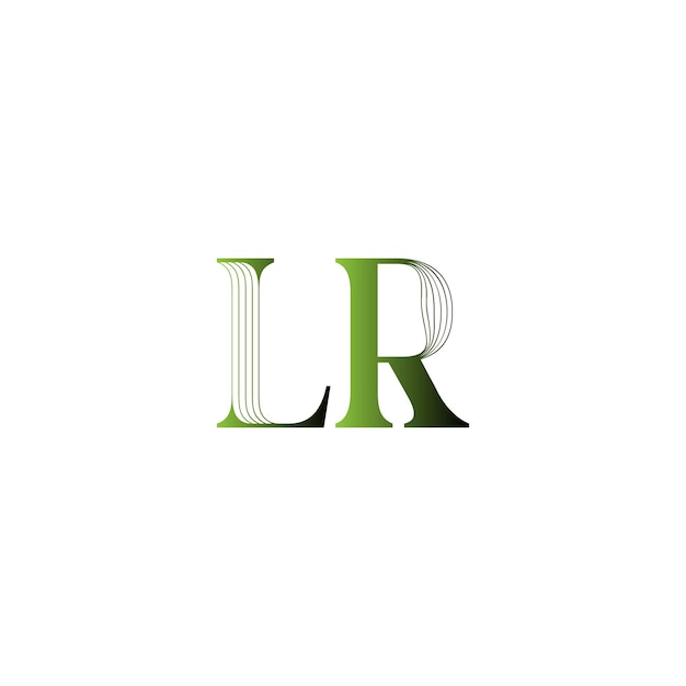 Vector el logotipo de lujo de lr