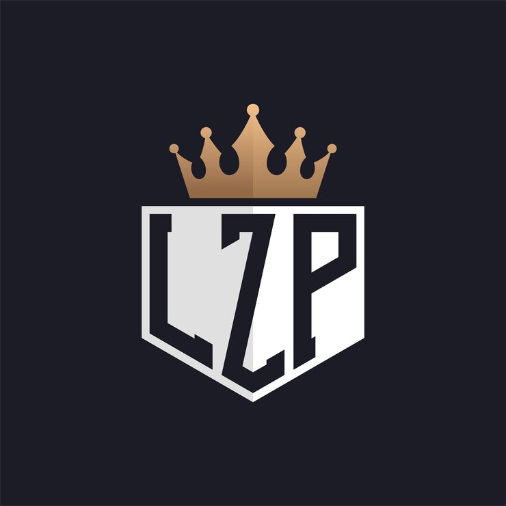Vector logotipo de lujo lzp con corona iniciales elegantes logotipo de letra lzp para marcas exclusivas monograma de letra l z p para empresas de alta gama