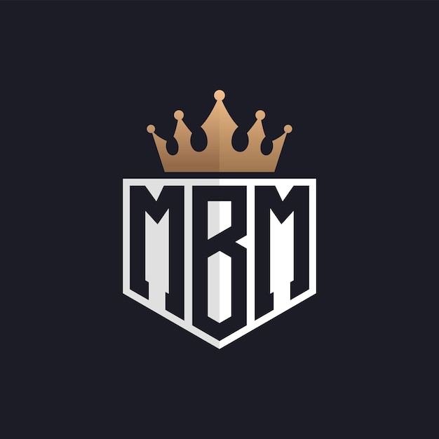 Logotipo de lujo de MBM con corona iniciales elegantes logotipo de letra MBM para marcas exclusivas letra MBM monograma para empresas de alta gama
