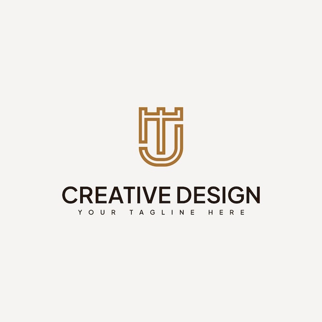 Logotipo de lujo Monograma Letra MJ Vector