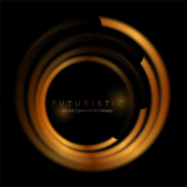 Logotipo de lujo de remolino dorado fondo abstracto
