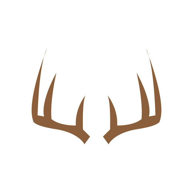 Vector logotipo de lujo simple de asta de ciervo y plantilla de vector