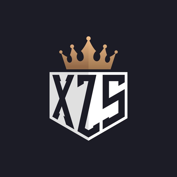 Vector logotipo de lujo xzs con corona iniciales elegantes logotipo de letras xzs para marcas exclusivas monograma de letras x zs para empresas de alta gama