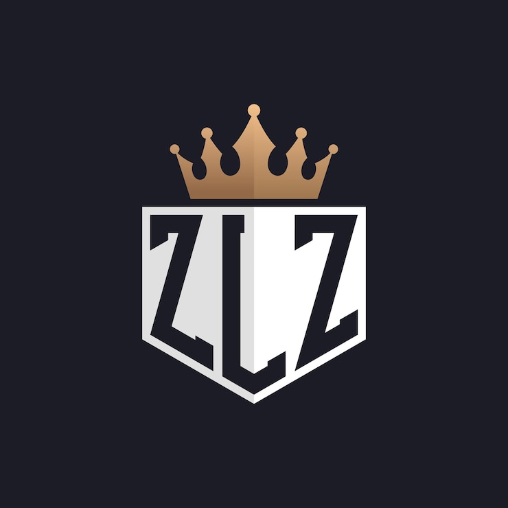 Vector logotipo de lujo zlz con corona iniciales elegantes logotipo de letra zlz para marcas exclusivas monograma de letra zlz para empresas de alta gama