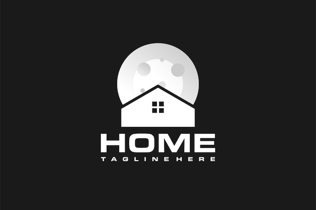 logotipo de la luna de casa