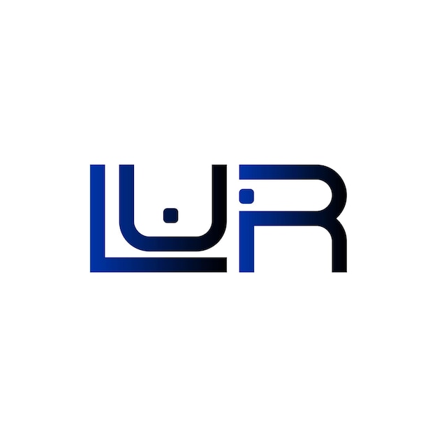 El logotipo de LUR monograma inicial marca de letras diseño de símbolo de tipografía minimalista moderno
