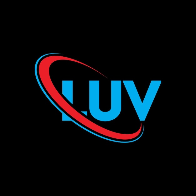 Logotipo LUV letra LUV letra diseño logotipo iniciales logotipo LUV vinculado con círculo y mayúscula logotipo monograma tipografía LUV para negocios de tecnología y marca inmobiliaria
