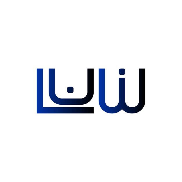 Logotipo LUW monograma inicial marca de letras diseño de símbolo de tipografía minimalista moderno