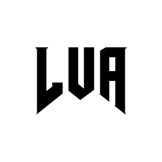 El logotipo de LVA es una combinación de colores en blanco y negro, LVA Vector, LVA Icon, LVA Alphabet, LVA Typography.