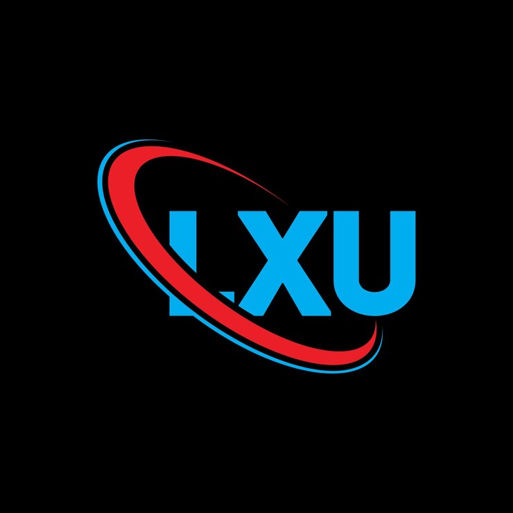 Vector logotipo de lxu lxu letra lxu diseño de logotipo de letra iniciales lxu logotipo vinculado con círculo y mayúscula logotipo de monograma lxu tipografía para negocios de tecnología y marca inmobiliaria