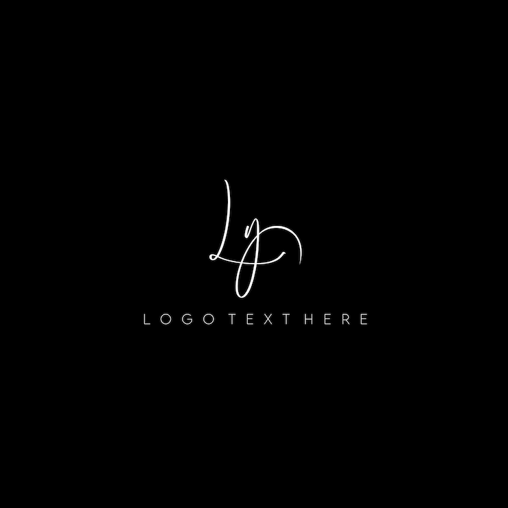 Vector logotipo ly, logotipo ly escrito a mano, logotipo de letra ly, logotipo dibujado a mano