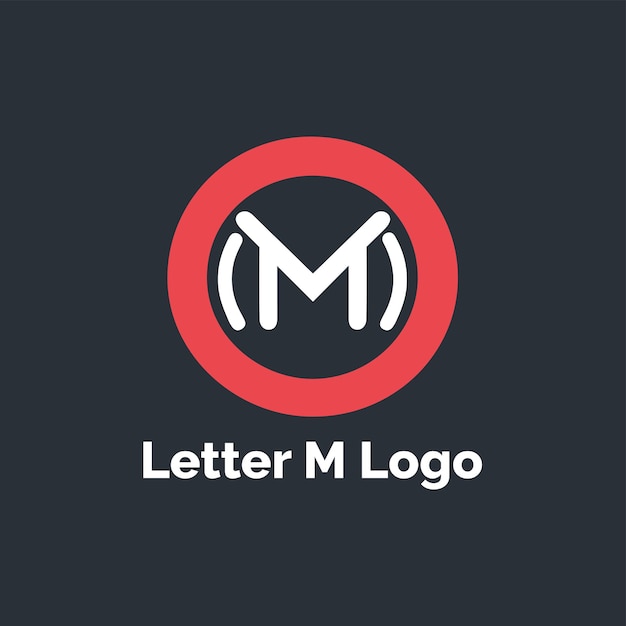 El logotipo m es una letra, un círculo, un logotipo creativo y un logotipo m.