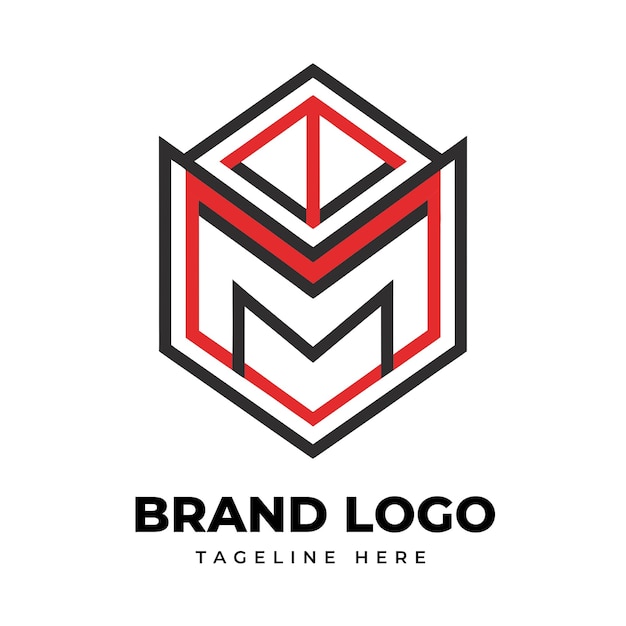 Logotipo M minimalista para la marca corporativa
