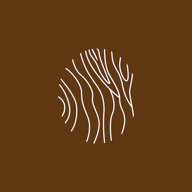Logotipo De Madera Capas De Madera Y Diseño De Fibras Naturales Herramientas De Madera De Vector De Carpintero