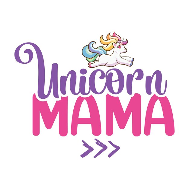 Un logotipo de mamá unicornio con el título 'mamá unicornio'