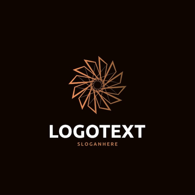 logotipo de mandala dorado