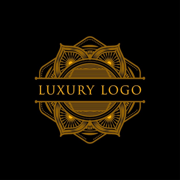 Logotipo de mandala geométrico de lujo