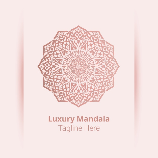 Logotipo de mandala ornamental de lujo, estilo arabesco.