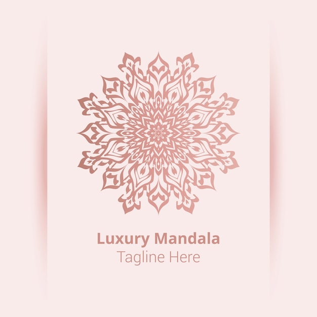 Logotipo de mandala ornamental de lujo, estilo arabesco.