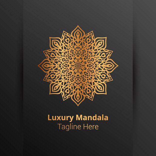 Logotipo de mandala ornamental de lujo, estilo arabesco.