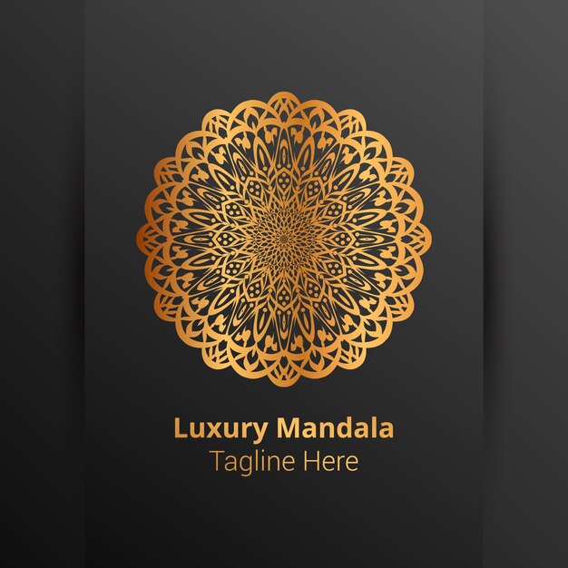 Logotipo de mandala ornamental de lujo, estilo arabesco.