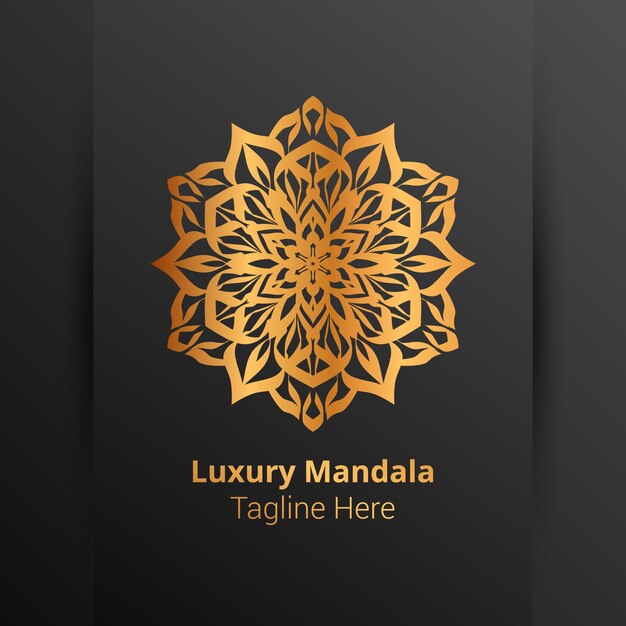 Logotipo de mandala ornamental de lujo, estilo arabesco.