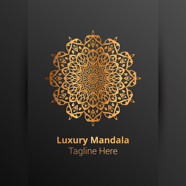 Logotipo de mandala ornamental de lujo, estilo arabesco.