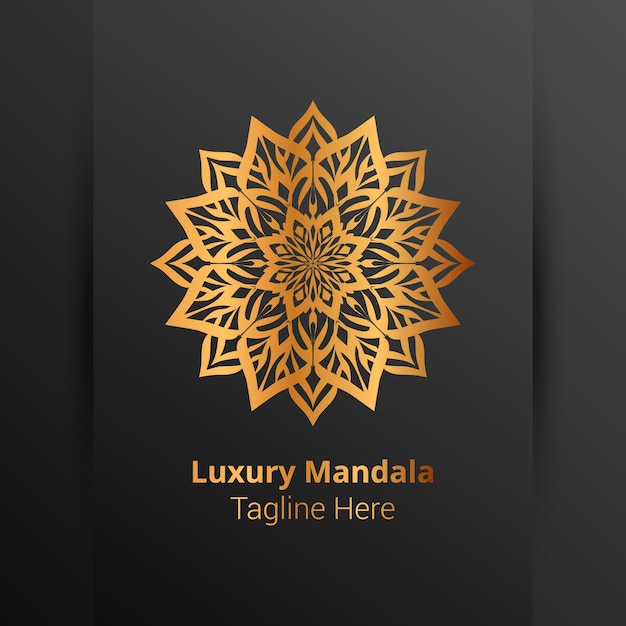 Logotipo de mandala ornamental de lujo, estilo arabesco.