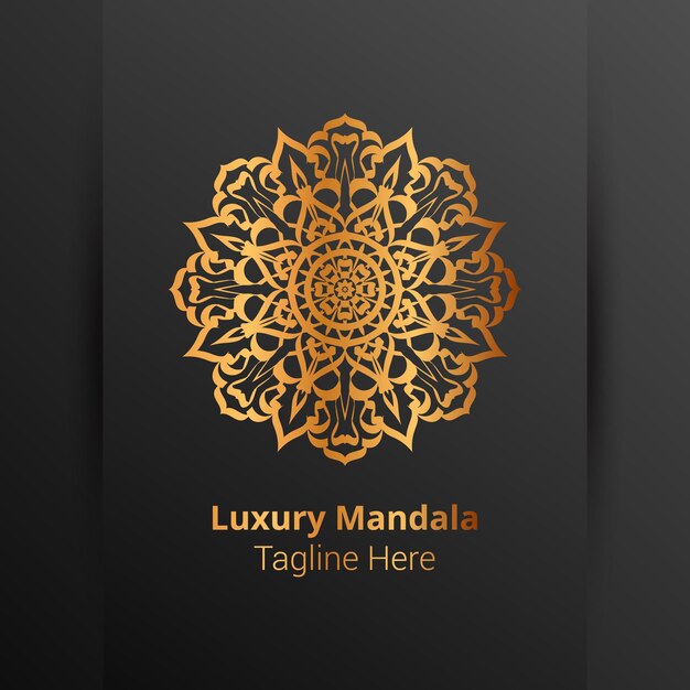 Logotipo de mandala ornamental de lujo en estilo arabesco