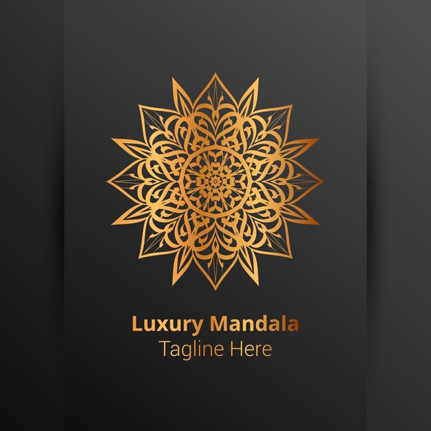 Logotipo de mandala ornamental de lujo en estilo arabesco