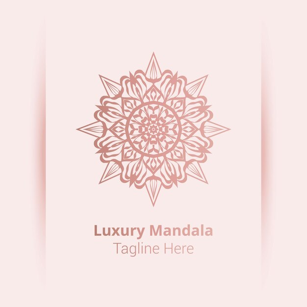 Logotipo de mandala ornamental de lujo en estilo arabesco