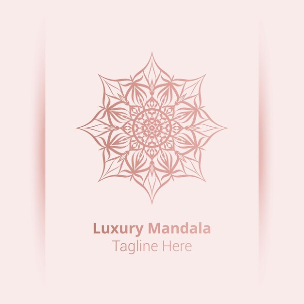 Logotipo de mandala ornamental de lujo en estilo arabesco