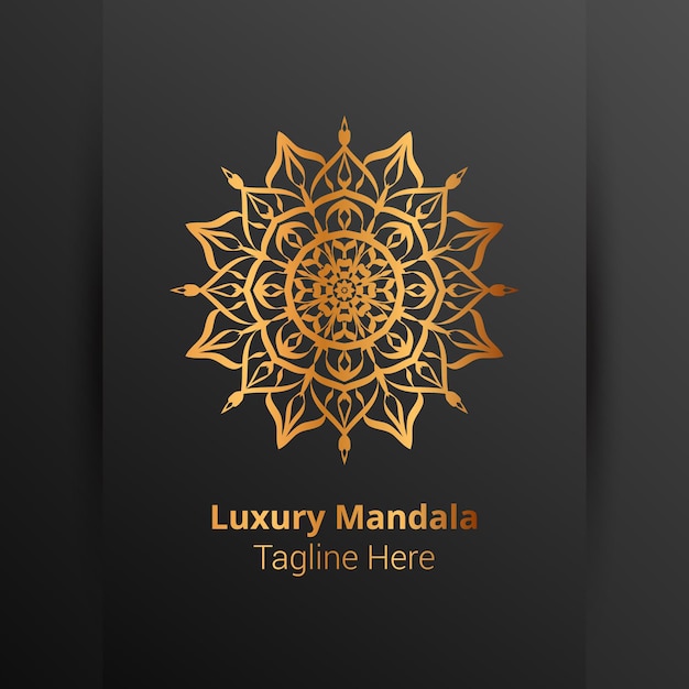 Logotipo de mandala ornamental de lujo en estilo arabesco