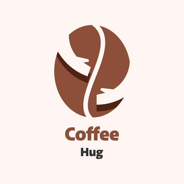 Logotipo de mano de grano de café