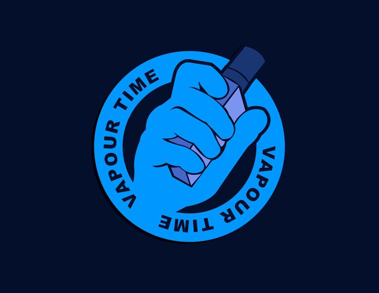 logotipo de mano vape para su negocio de fumadores