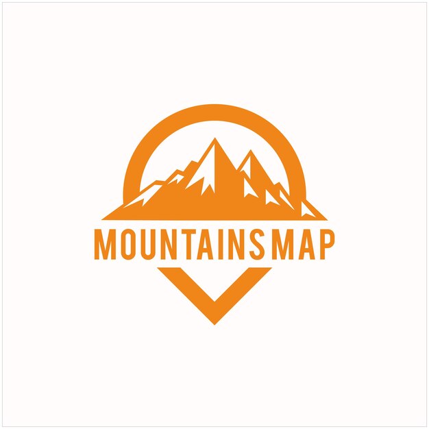 Logotipo de mapa de montaña