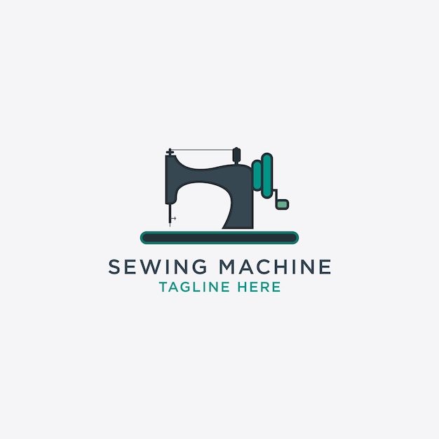 Logotipo de la máquina de coser Logotipo textil Plantilla de logotipo vectorial personalizado