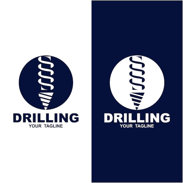 logotipo de la máquina de perforación logotipo de performación de la minería este logotipo adecuado para empresas o empresas petroleras