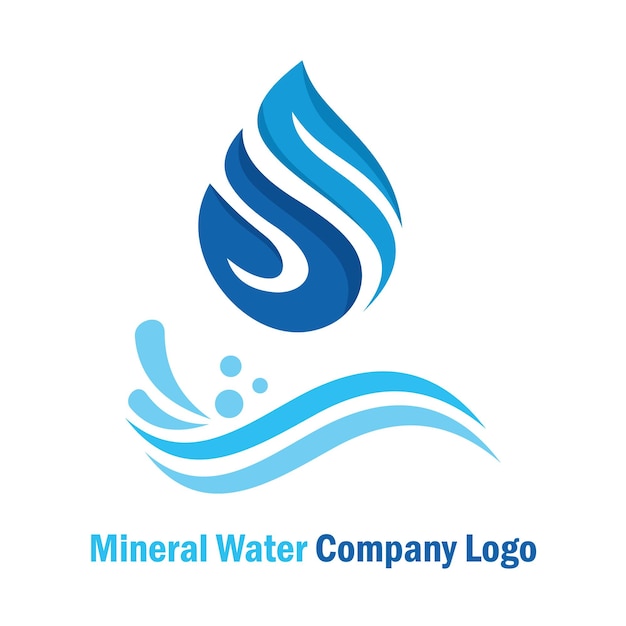 Logotipo de la marca de agua mineral o gráfico vectorial de la empresa